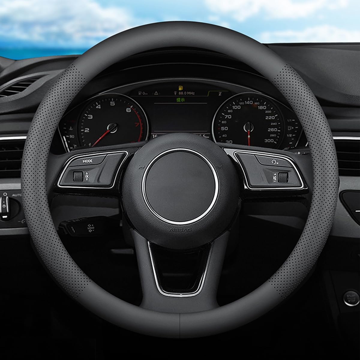 XHRING Car Steering Wheel Cover for Toyota Camry Rav4 Corolla Highlander Sienna CHR Avalon FJ Land Cruiser Yaris SE XSE LE Hybri