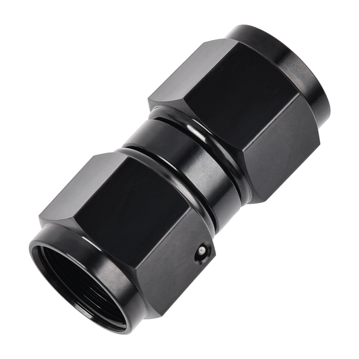 Evil Energy 4An Female To 4An Female Straight Swivel Coupler Union Fitting Adapter Aluminum Black