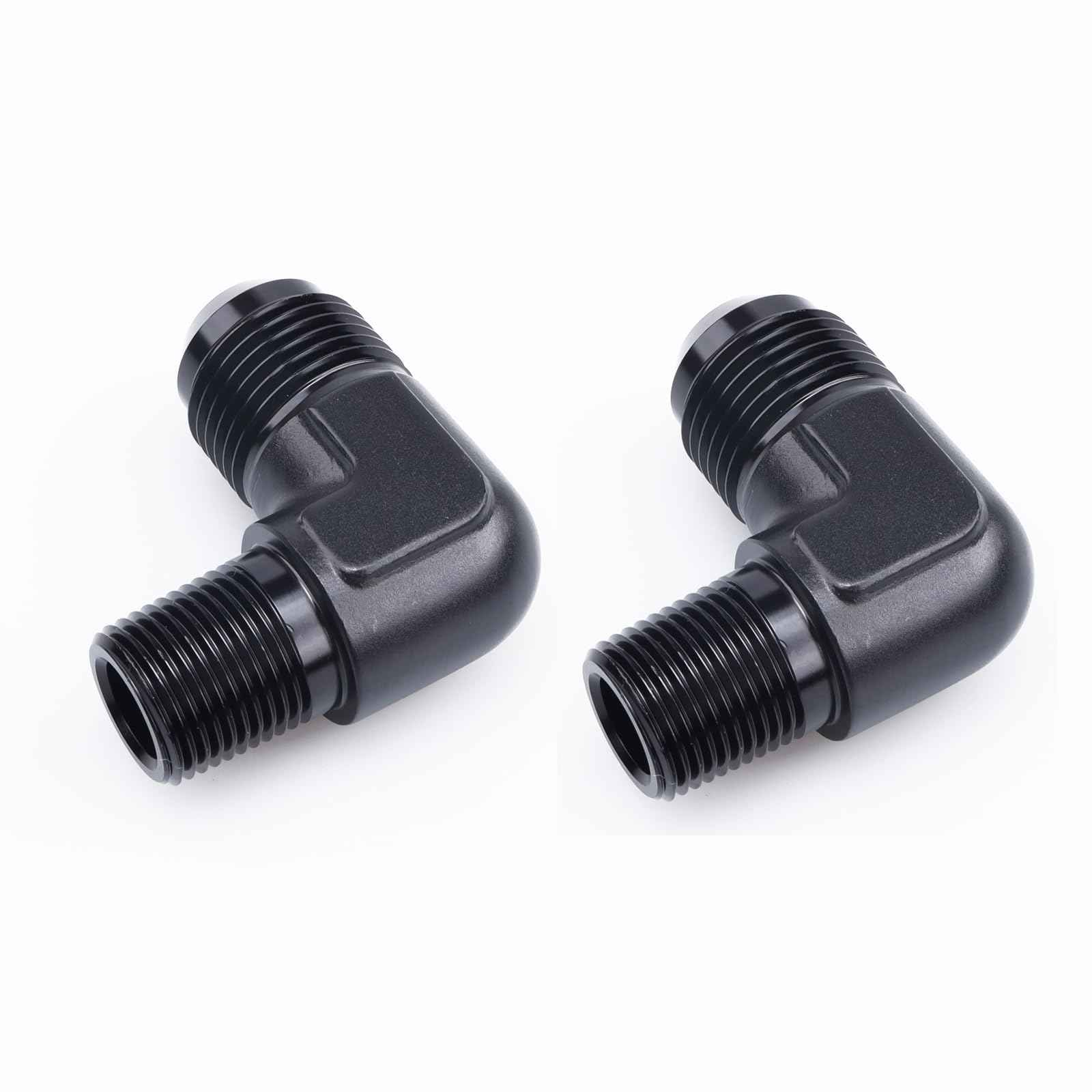 Ac Performance 90 Degree Elbow -10 An Male To 1/2'' Npt Male Fitting Adapter Connector Aluminum Black