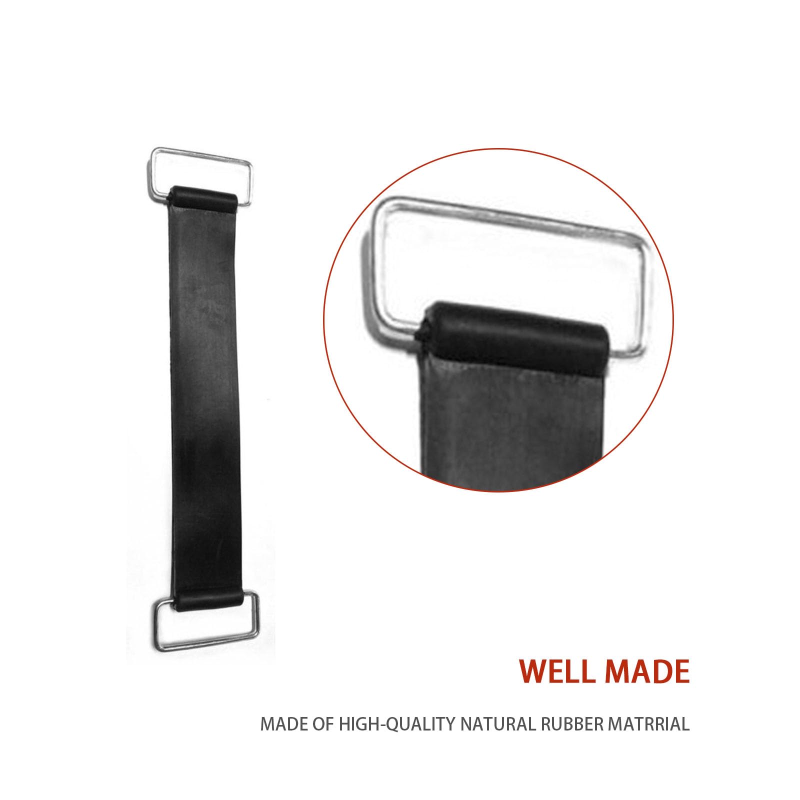 2Pcs Motorcycle Battery Rubber Band Strap,Battery Tie Down Strap,Battery Strap Replacement,Elastic Stretchable Fixed Holder,Stre