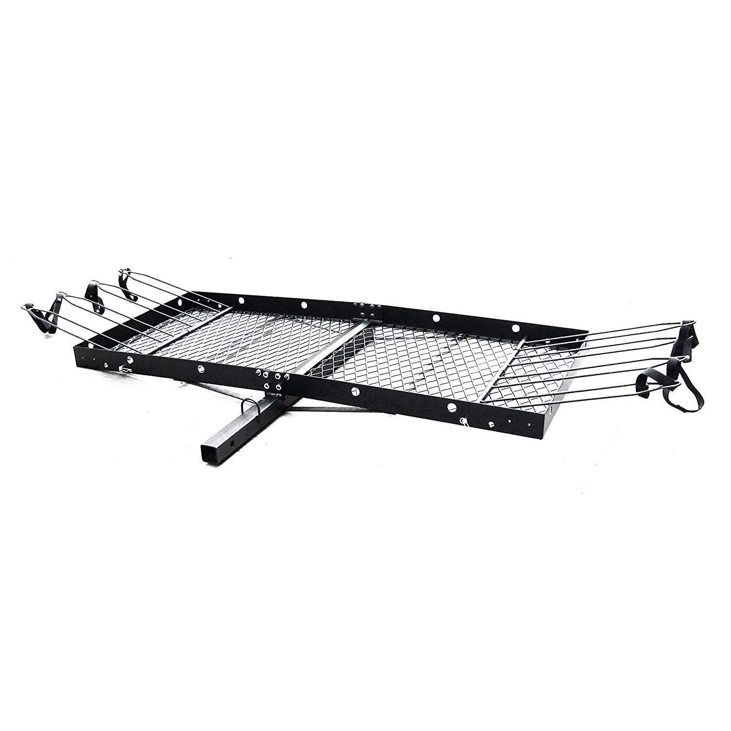 Tow Tuff 62 Inch 500 Pound Capacity Steel Cargo Carrier Trailer Car or Truck Rear Bumper Bike Rack, Fits All 2 Inch Receivers, B