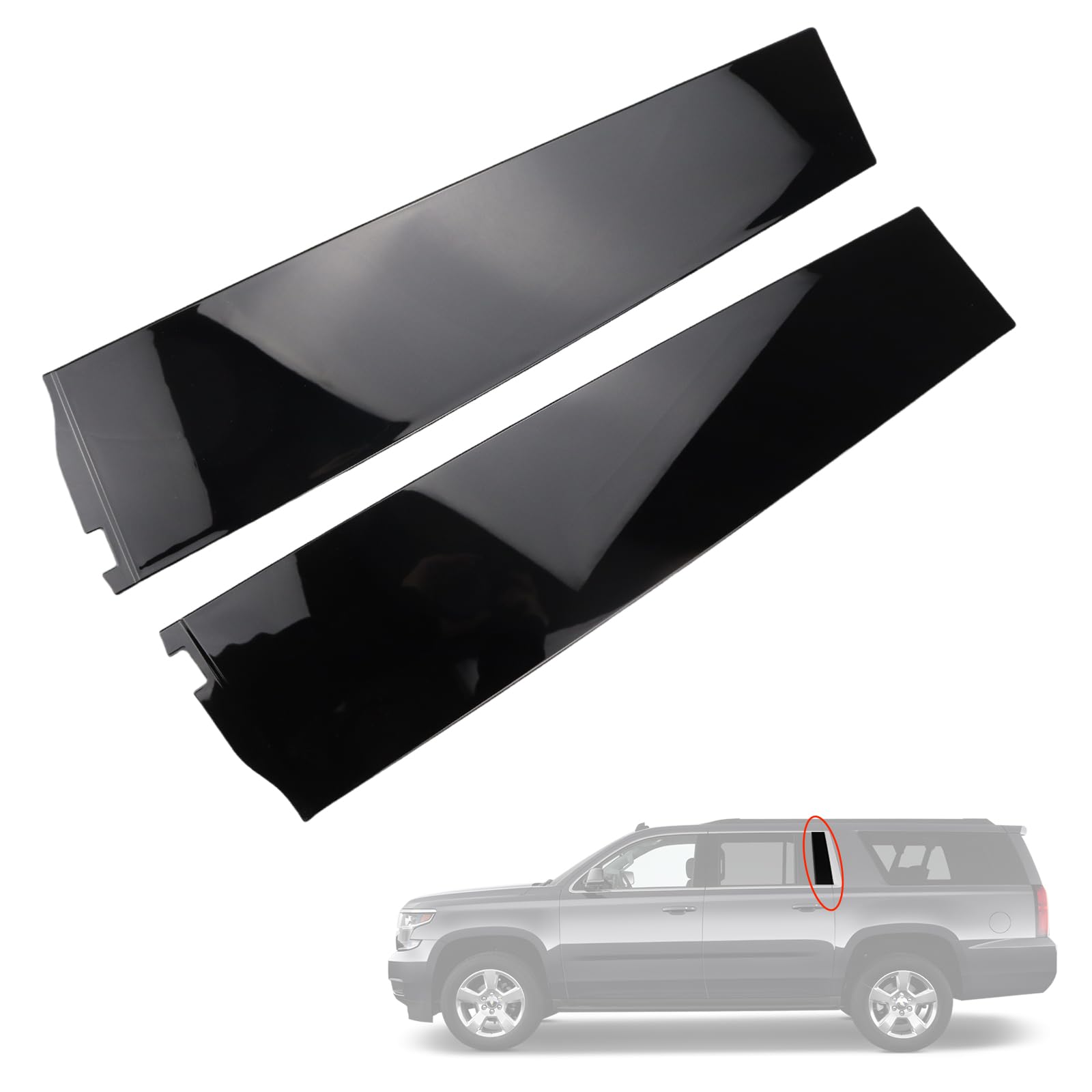 926-247 926-248 Rear Driver and Passenger Side Rearward Door Applique Compatible with Cadillac Escalade ESV Fit for Chevrolet Su