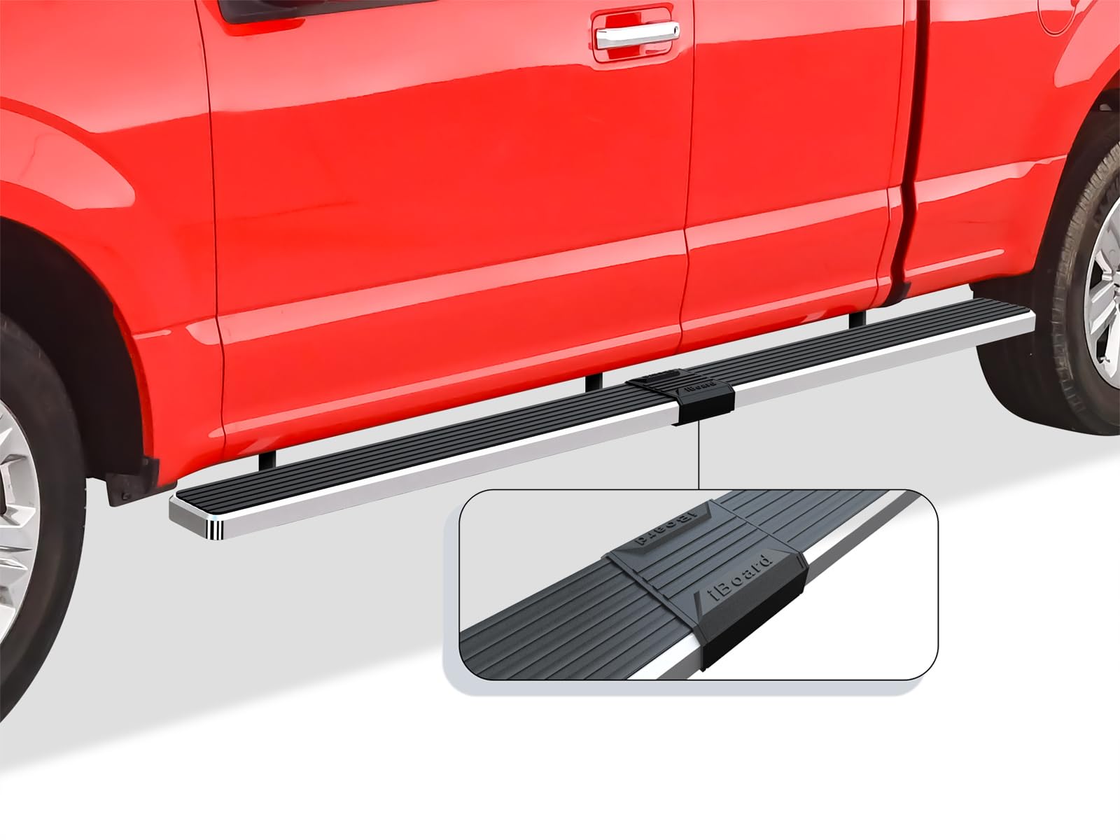 APS Running Boards (Nerf Bars Side Steps Step Bar) Compatible with Ford F150 2015-2025 Super Cab 6.5ft Bed & F-250 F-350 Super D