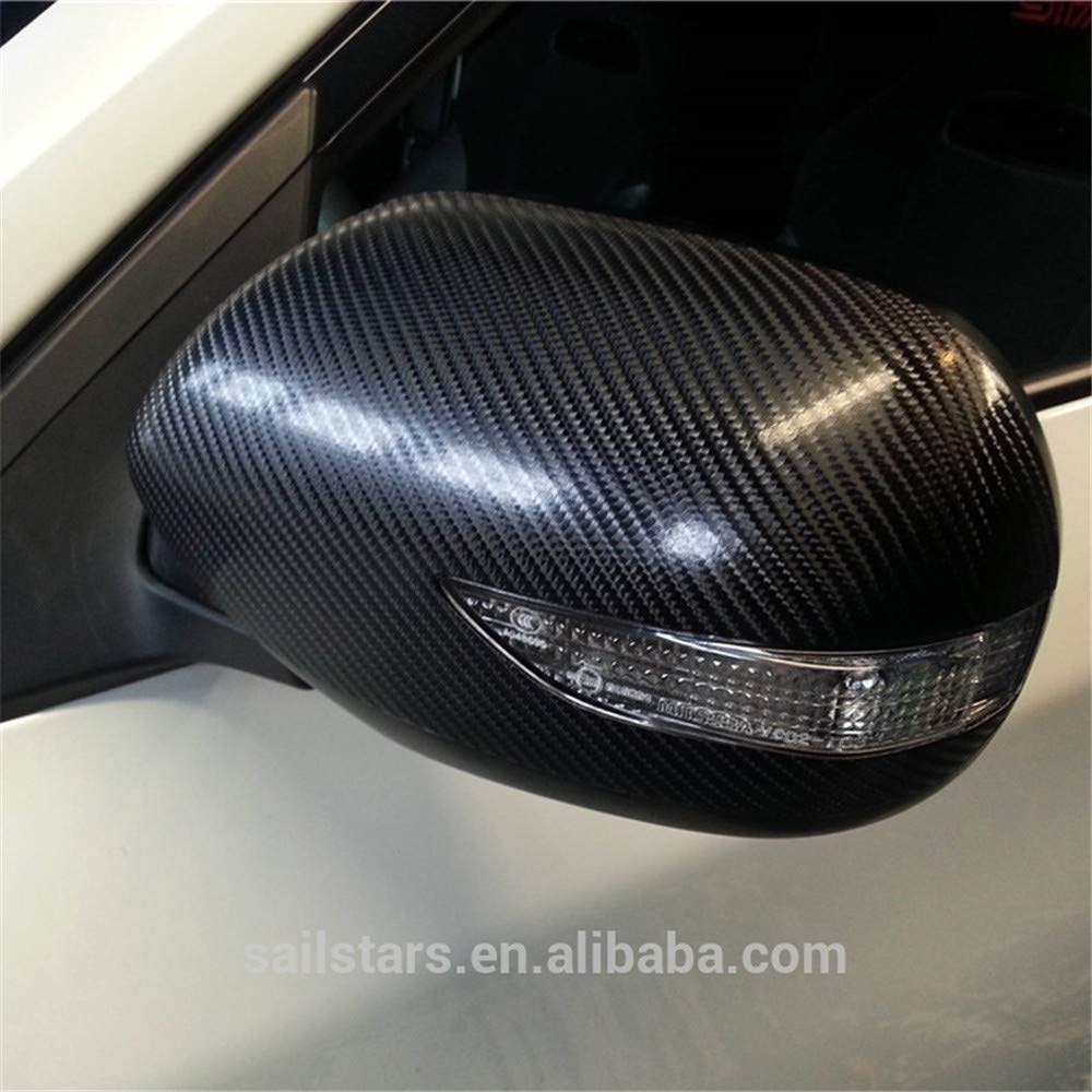 Diyah 4D Black Carbon Fiber Vinyl Wrap Sticker With Air Release Bubble Free Anti-Wrinkle (12'' X 60'' / 1Ft X 5Ft)