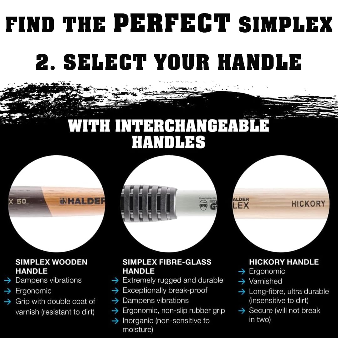 Halder - Ar3028.040 3028.040 Simplex 22 Oz Soft-Face Hammer, Black Rubber/Nylon Faces