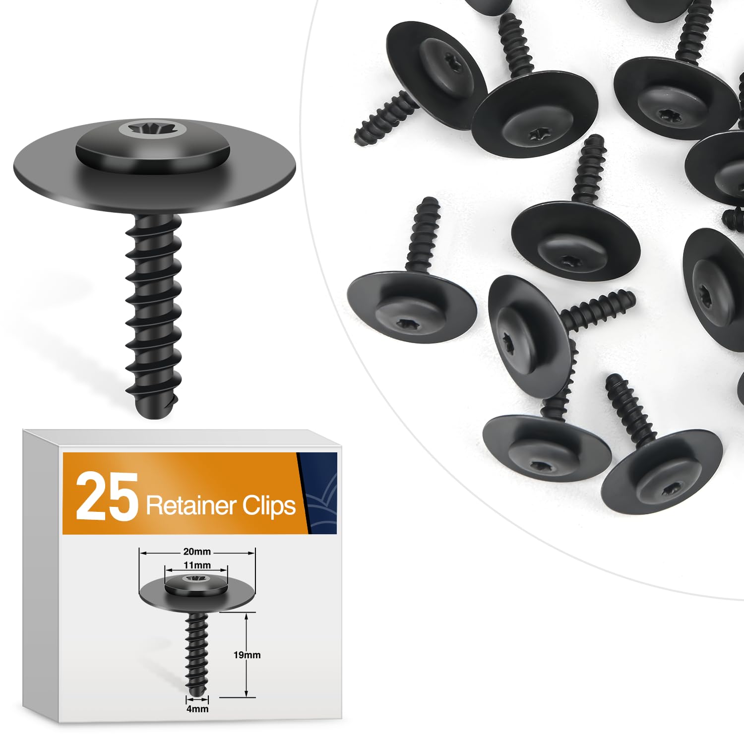 Gooacc 25Pcs Torx Truss Head Tapping Screw Fender Liner Splash Guard Under Cover License Bracket For Gm 11570637 Buick Chevrolet