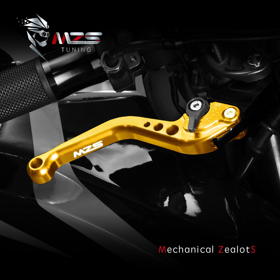 Mzs Gold Motorcycle Brake Clutch Levers Adjustable Short Cnc Compatible With Kle300 Kle300X Klx150S Klx125 Klx250 Klx230 Klx230R