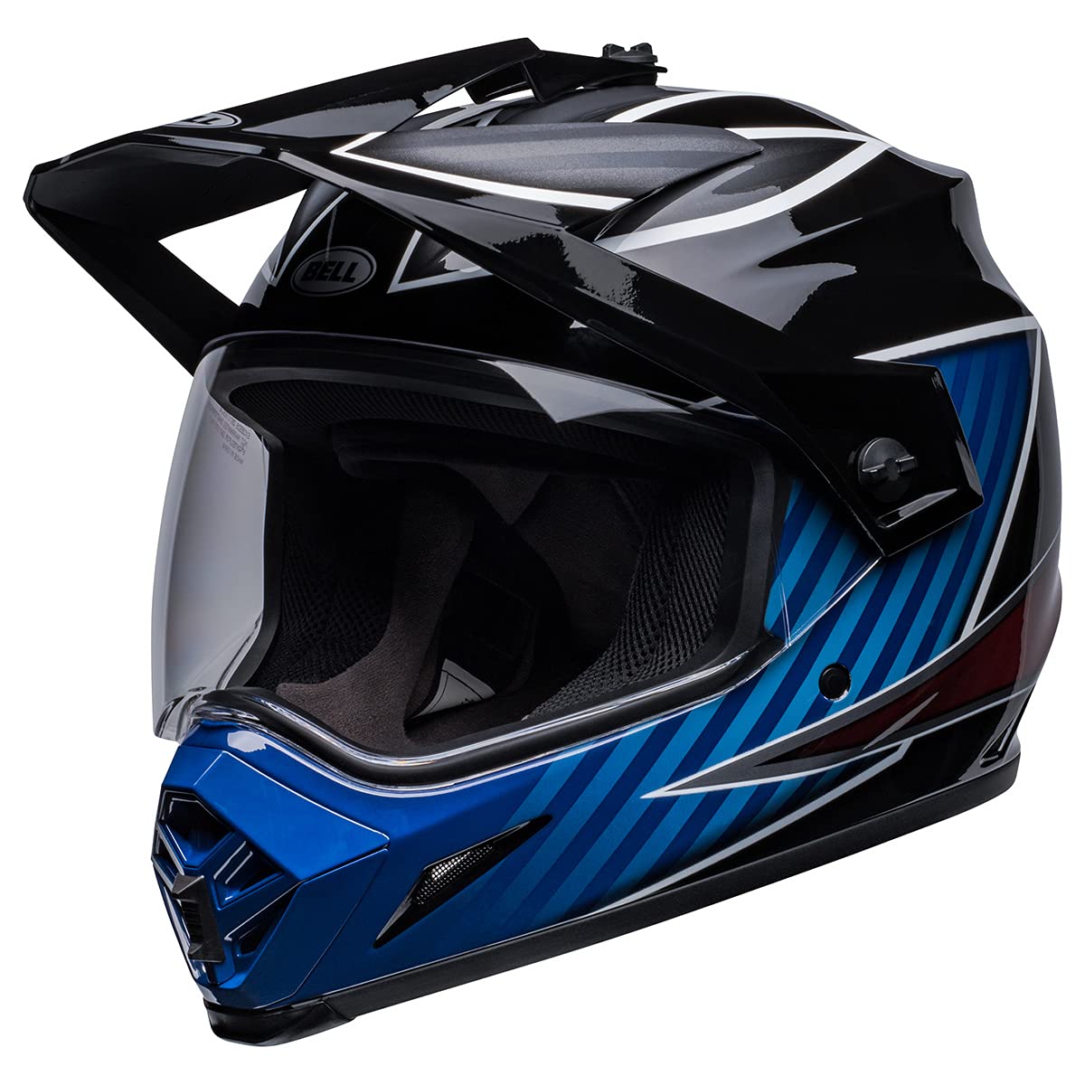 Bell Mx-9 Adventure Mips Dirt Helmet (Dalton Gloss Black/Blue - Large)