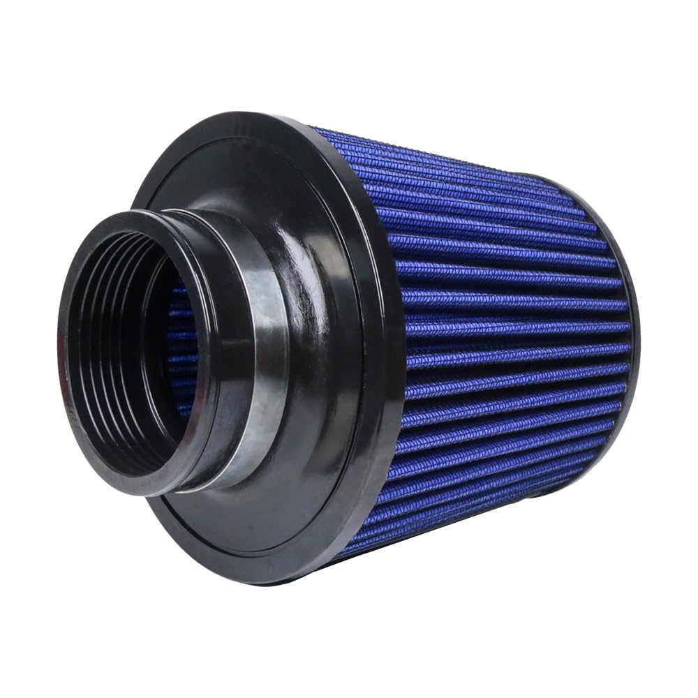 Kyostar 3 Inch 76Mm Cold Air Intake Filter Cone Universal Carbon Fiber Replacement High Flow Dry Air Filter Black