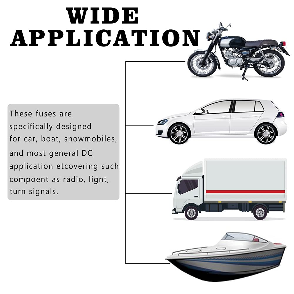 (55 Pcs) 5 Amp Standard Blade Fuse, 5 A Automotive Fuse For Car Truck