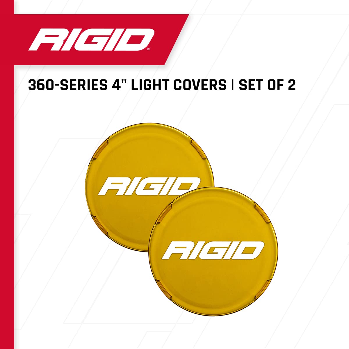 Rigid Industries - Light Cover For 360-Series 4 Inch Led Lights, Amber | Pair (36363-Ta)