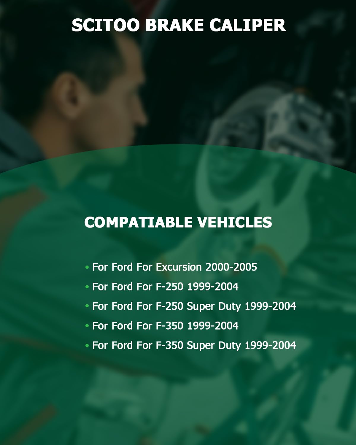 Scitoo Front Brake Calipers With Bracket 18-B4790 18-B4791 Compatible For Ford For Excursion, For F-250, For F-250 Super Duty, F