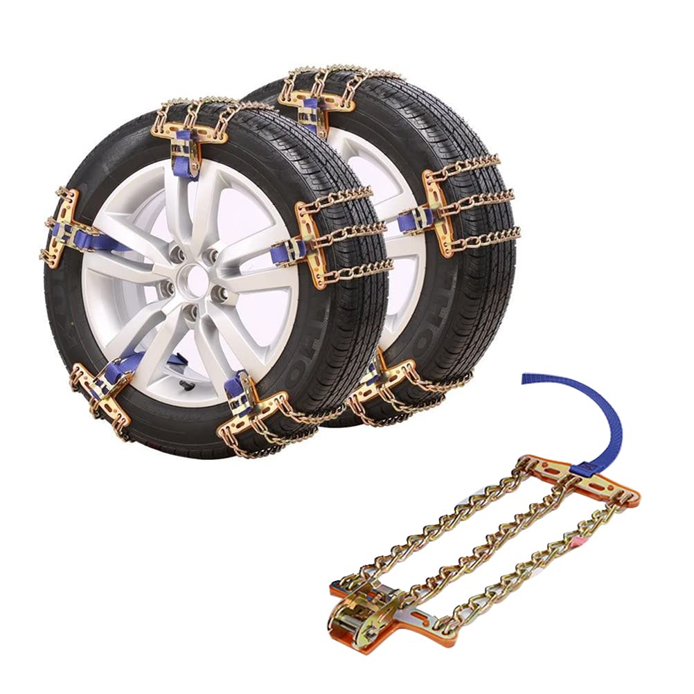 Anti Slip Tire Chains, (1*Anti Slip Tire Chains) Snow Chains Car Anti Slip Tire Chains Anti Skid Tire Snow Chains for Car SUV Tr