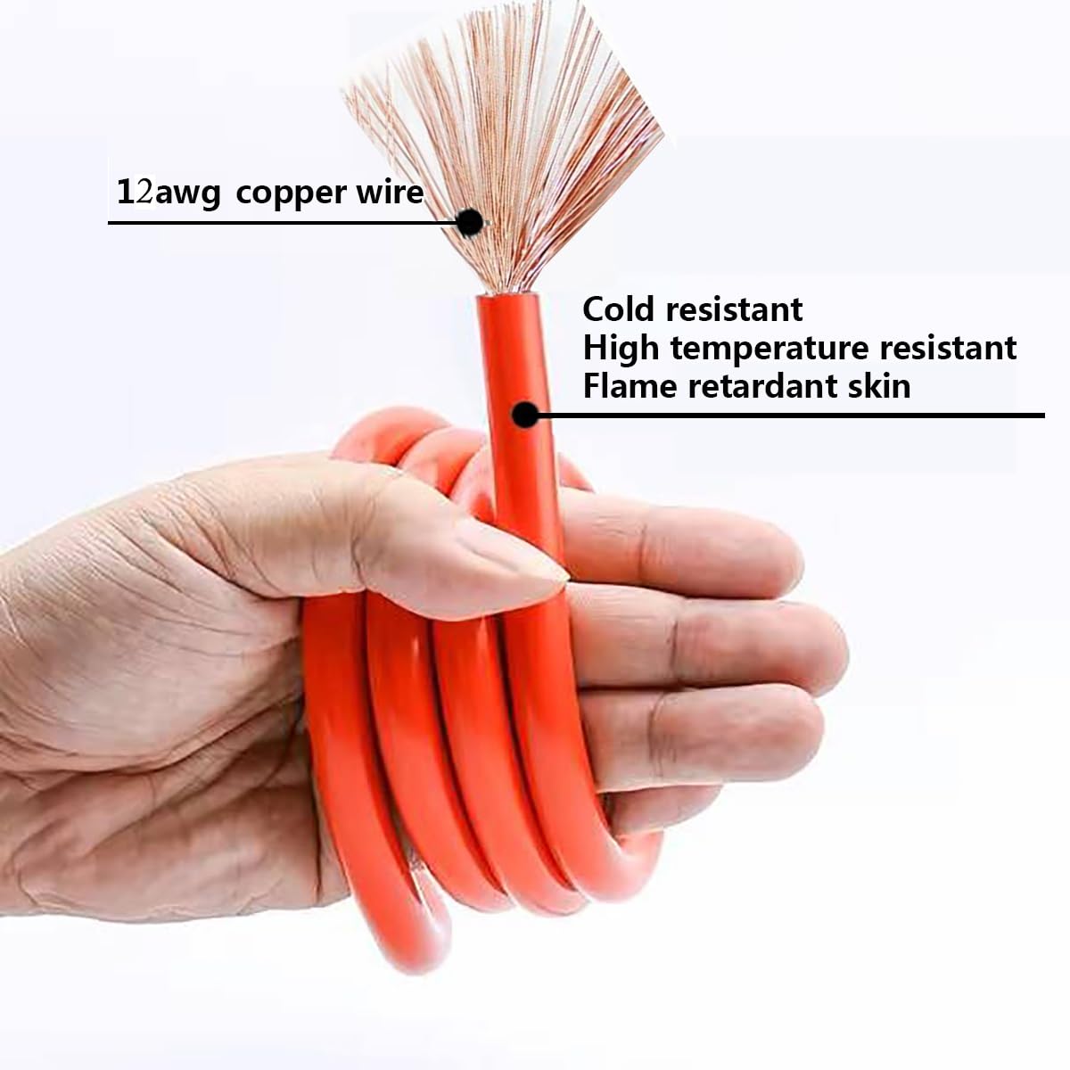 2FT 12V Female Socket Battery Eyelet Ring Terminal 12volt Extension Cord Outlet Adapter Plug Power Supply Car Electrical Dc Char