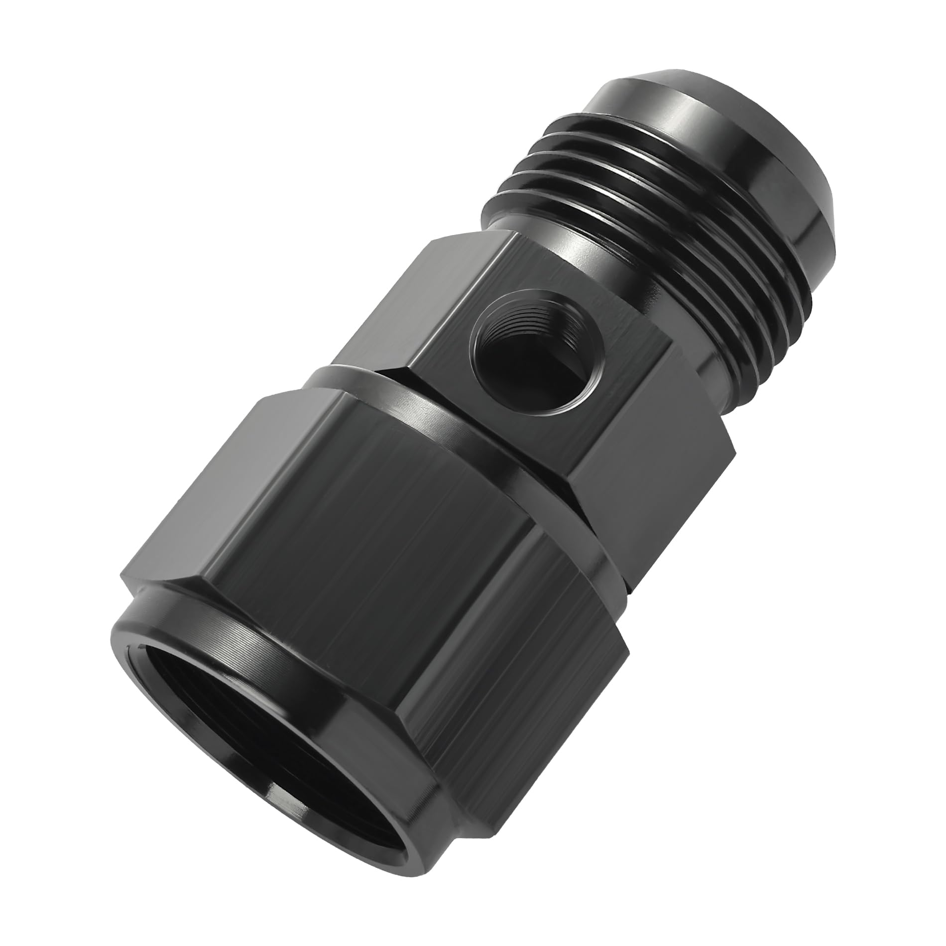 Evil Energy 12An Male Flare To -12 Female Swivel With 1/8 Npt Gauge Port Fuel Pressure Take Off Fitting Adapter Aluminum