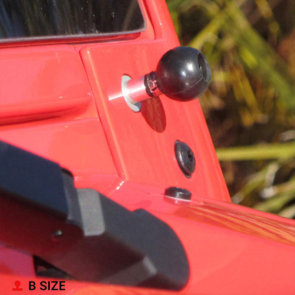 Ram Mounts Ram-B-367U Motorcycle Handlebar Clamp Base With M8 Bolts With B Size 1'' Ball