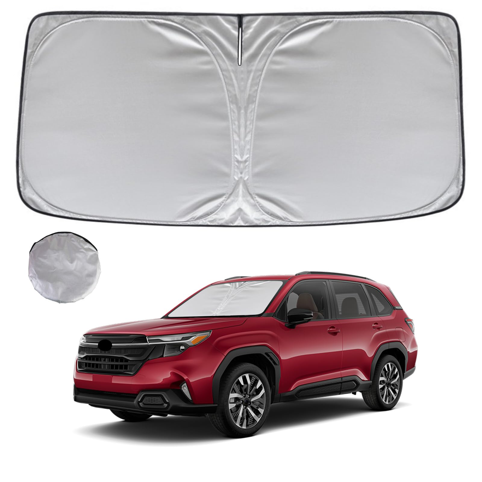 Kayzt Windshield Sun Shade For 2025 Su-Baru Forester Foldable Sunshade Front Window Custom Fit Car Accessories
