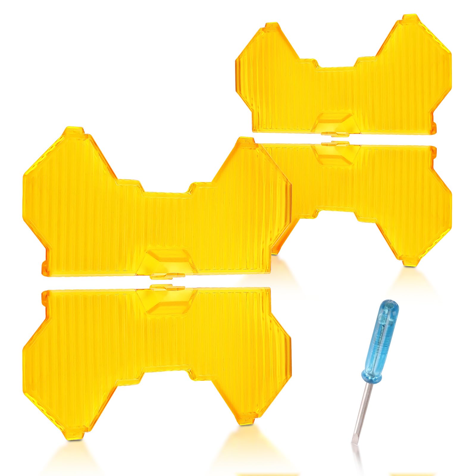 maXpeedingrods 5 Inch Square Amber Light Covers 4PCS Off-Road Light Cover Amber Flood Beam Swappable Offroad Lights Cap PC Prote