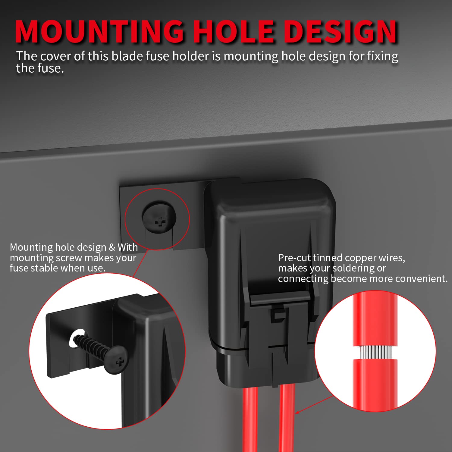 Daiertek Inline Fuse Holder 12V 12 Awg Waterproof Atc/Ato Blade Fuse Holder With 20 Amp 30 Amp 40 Amp Inline Fuse Heavy Duty In
