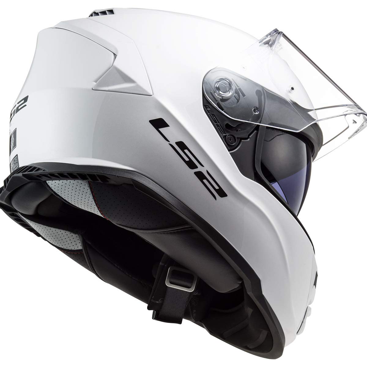 Ls2 Helmets Assault Full Face Motorcycle Helmet W/Sunshield (Gloss White - Large)