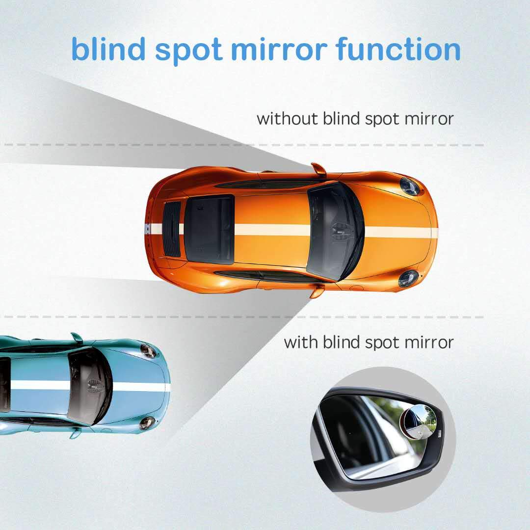 Cuncui 2Pcs Blind Spot Mirror, 360 Degree Adjustabe Hd Glass, 2' Round Hd Glass Convex Rear View Mirror, For Any Car, Van, Suv And Trucks.