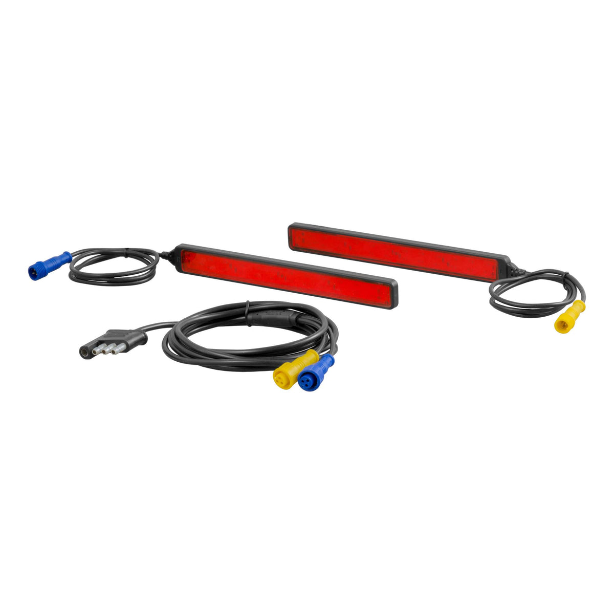 Curt 53201 Auxiliary Automotive Led Light Strips For Hitch Cargo Carrier, Bike Rack, 2-Pack, Red
