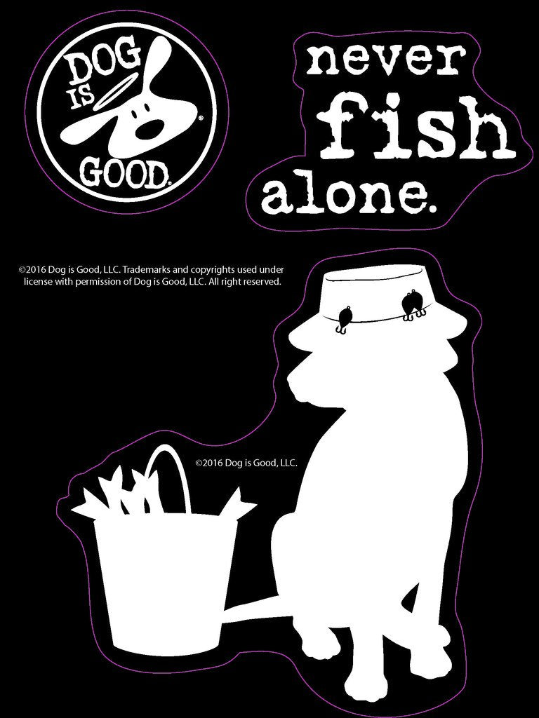 Enjoy It Llc 19014Cs Never Fish Alone Car Sticker