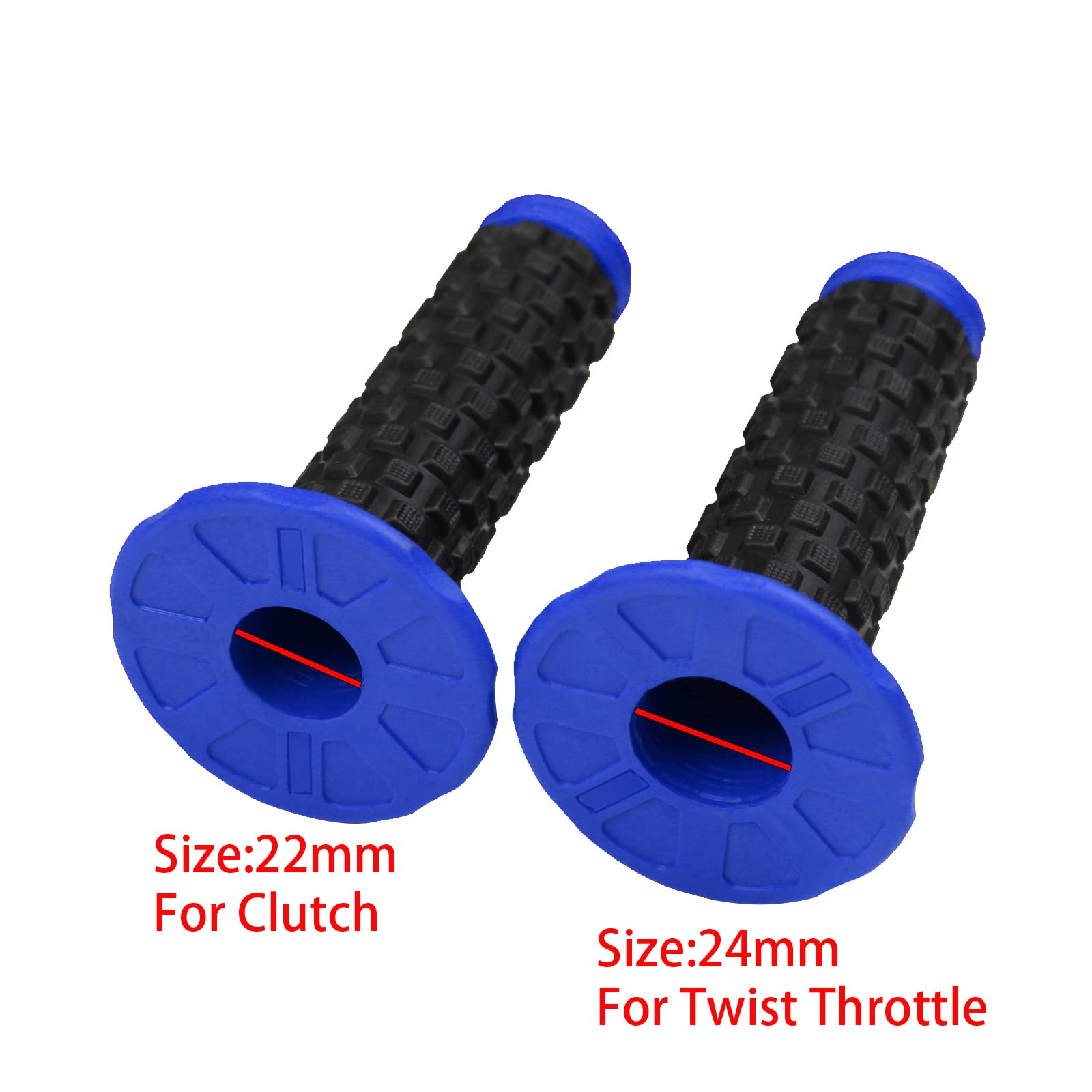 Motorcycle Grips 7/8'' Dirt Bike Grips Pillow Top Anti-Slip Advanced Rubber Grips For Cr Crf