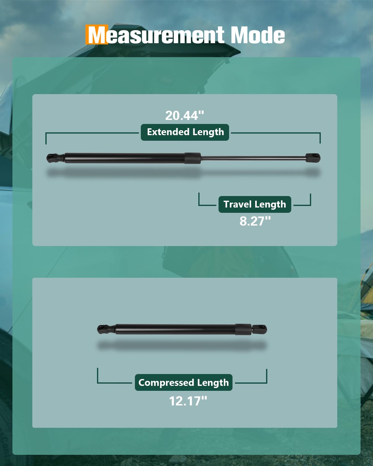 Scitoo 74820Tl4G31 2Pcs Lift Supports 20.44'' Fit For Accord Viii Estate 2008 Shock Struts Trunk