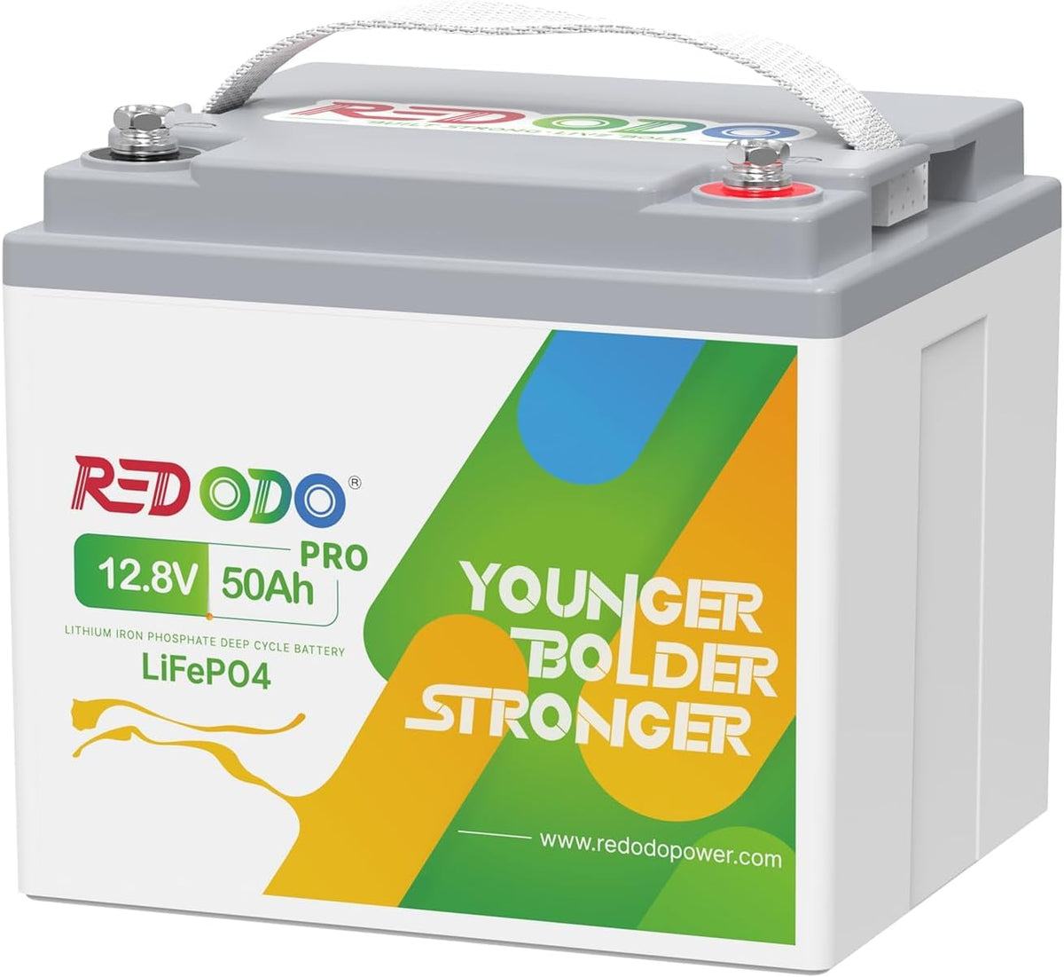Redodo 12V 50Ah Lithium Battery, Portable 50Ah LiFePO4 Battery with 50A BMS, 640Wh, Up to 15000 Cycles, Ideal for Trolling Motor