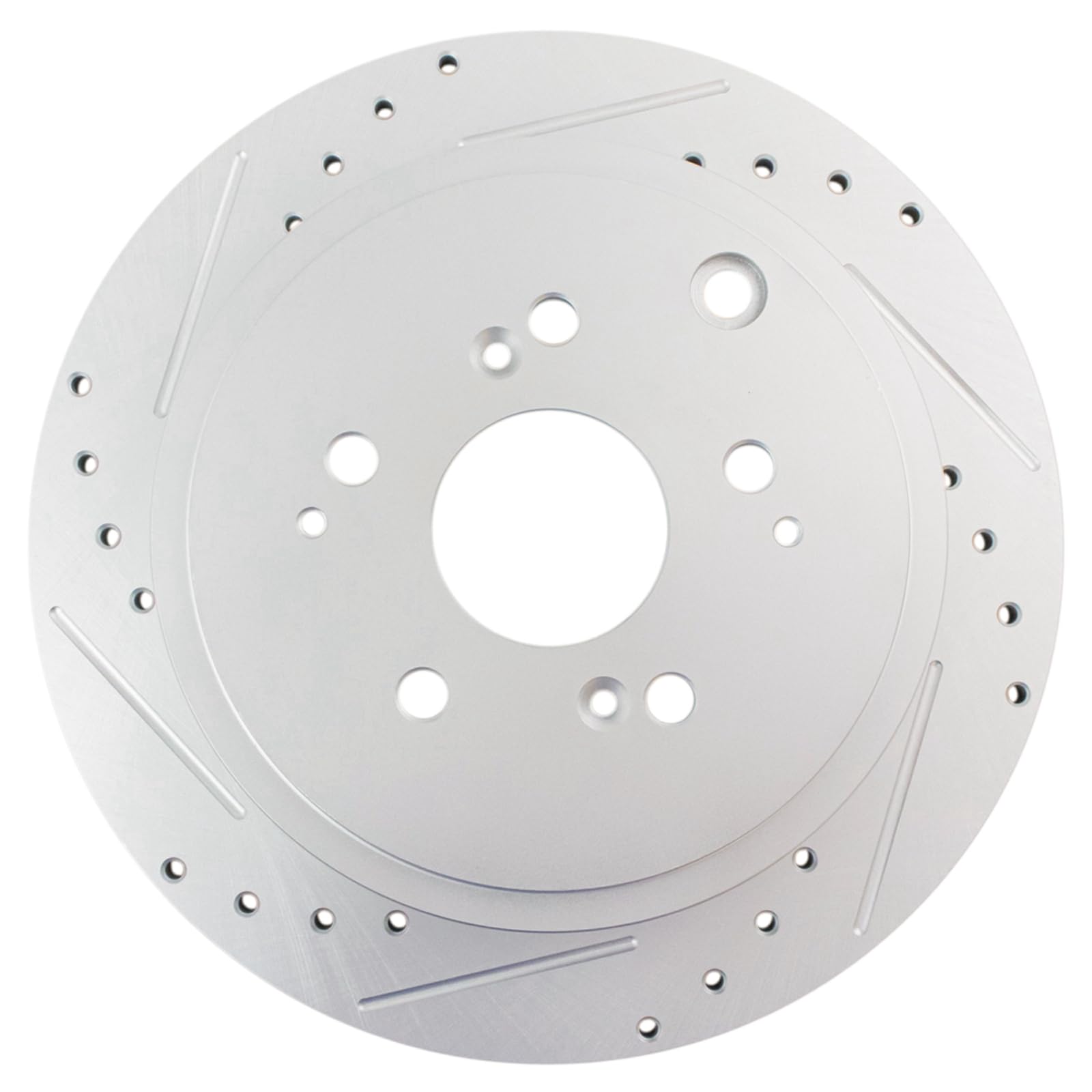 Trq Rear Performance Brake Rotors Set Premium G-Coated Cross Drilled & Slotted Compatible With 2001-2006 Acura Mdx 2003-2008 Hon