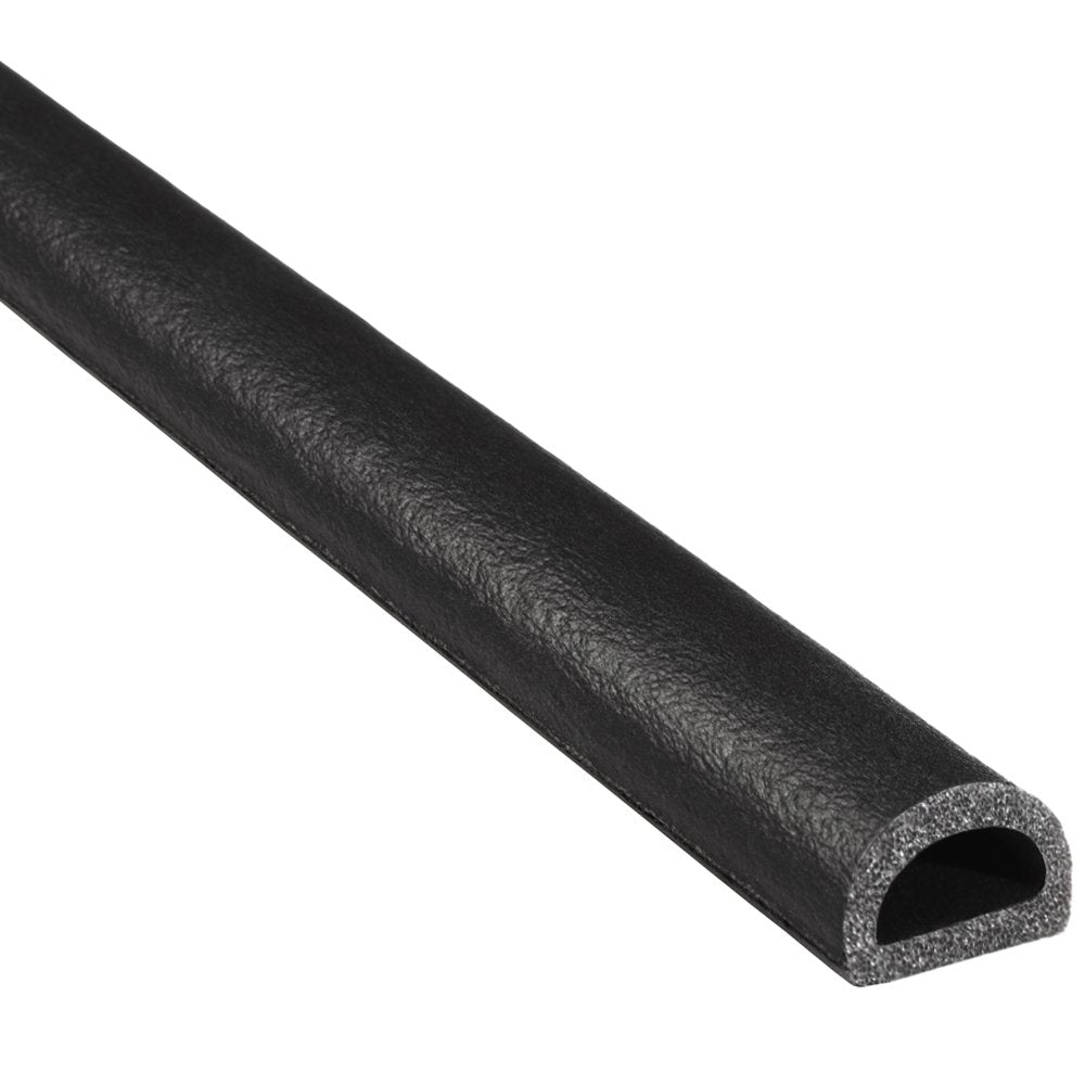 Trim-Lok D-Shaped Rubber Seal - .36    Height.625    Width, 25 Length - Epdm Foam Seal With Ht (General Acrylic) Pressure Sensit