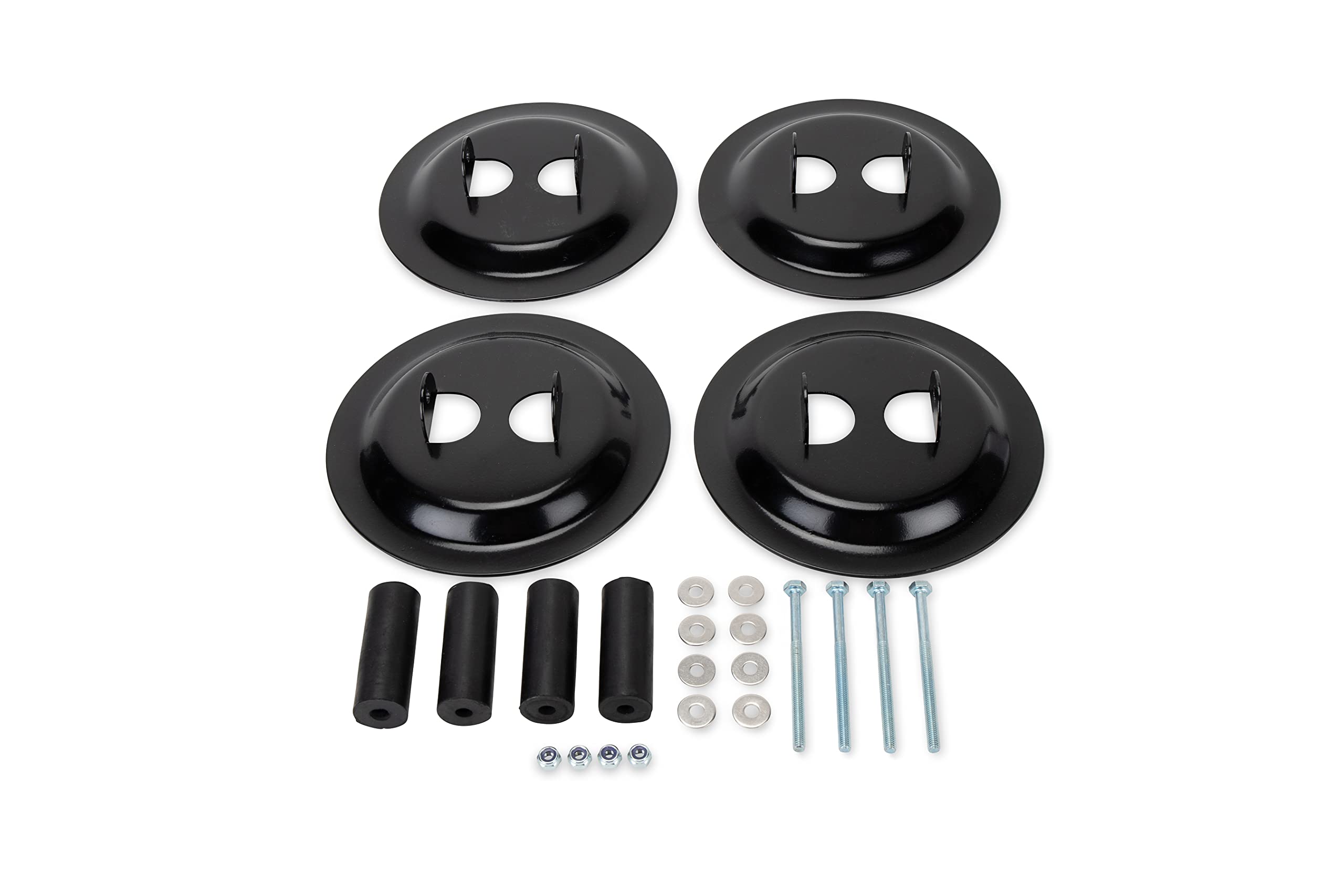 Camco Heavy-Duty Rv Stabilizing Jack Base Pads - Provides Greater Jack Stability - Made Of Black Powder-Coated Durable Steel - 4