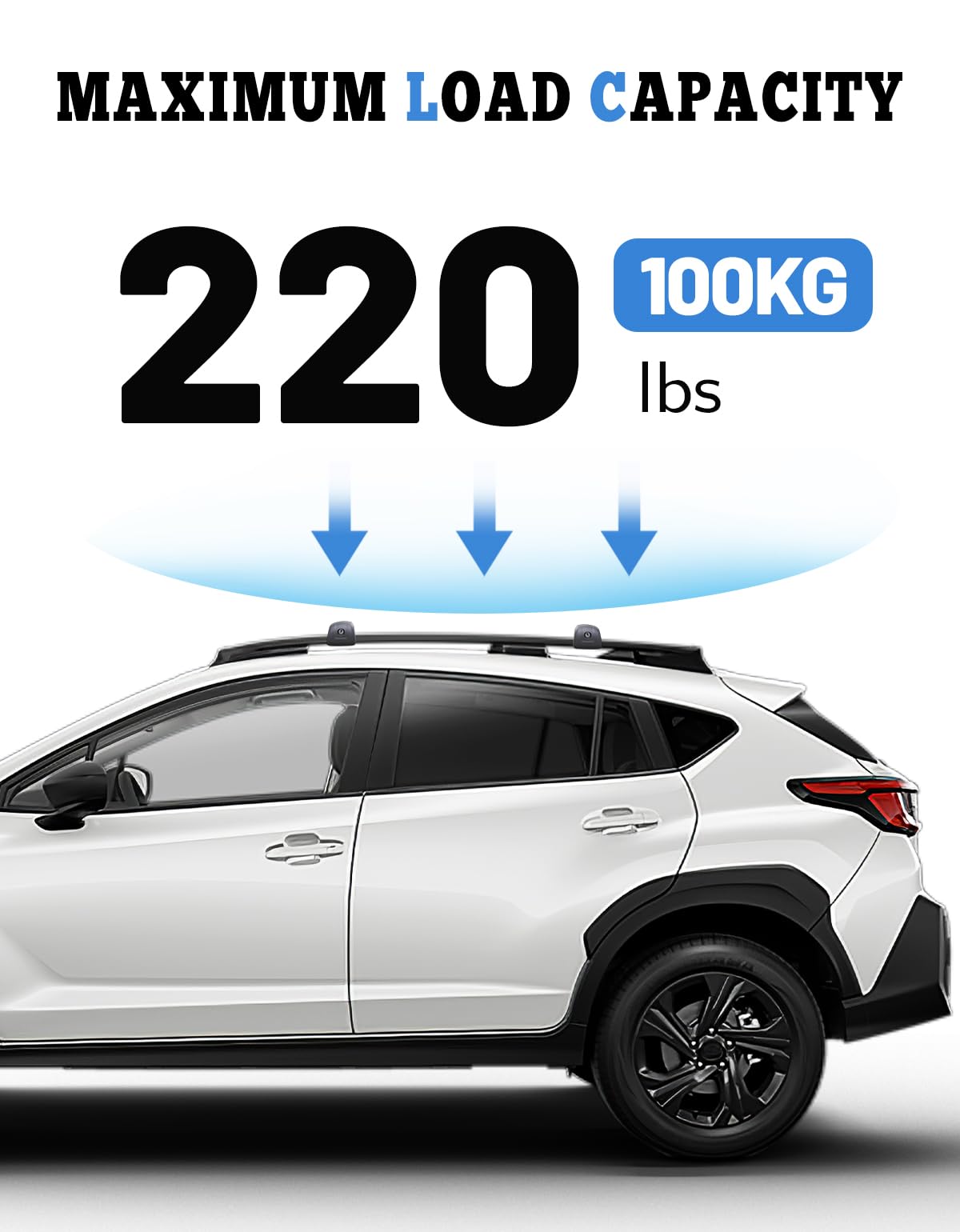 Hmmtyrack Car Roof Rack Cross Bars Compatible With Subaru Crosstrek 2024 (Not For Wilderness), Aluminum Roof Rails Crossbar With