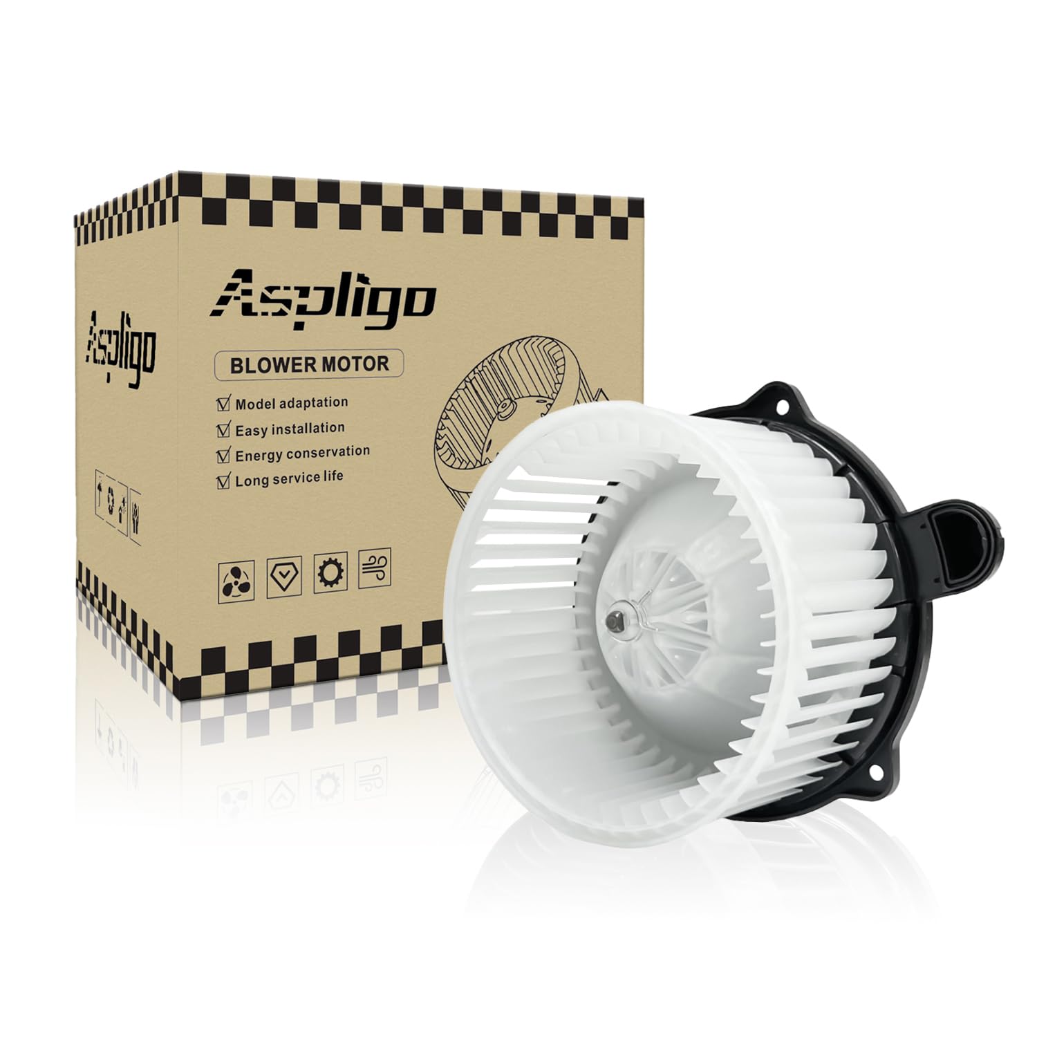 Aspligo Front 700222 Ac Heater Blower Motor Fan Fit For Hyundai Elantra 2007-2010, Equus 2011-2013, Genesis 2009-2014, Santa Fe