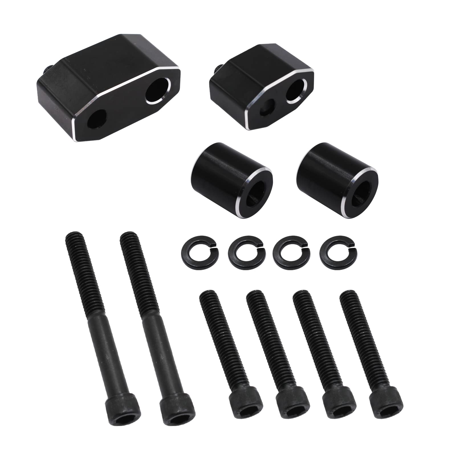 Driver Floorboard Spacer Extension Kit (1'') Compatible With 2009-2021 Touring Models Road King Electra Glide Road Glide Includes Bolts And Spacers