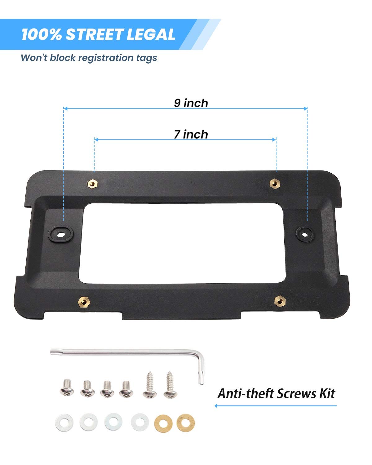 Joytutus Rear License Plate Frame Holder Compatible With Bmw 2005-2023 1 2 3 4 5 6 X Series 2002-2019 Mini Cooper 51187160607&511882380615&5118823806, License Plate Frame Mount Car Accessories