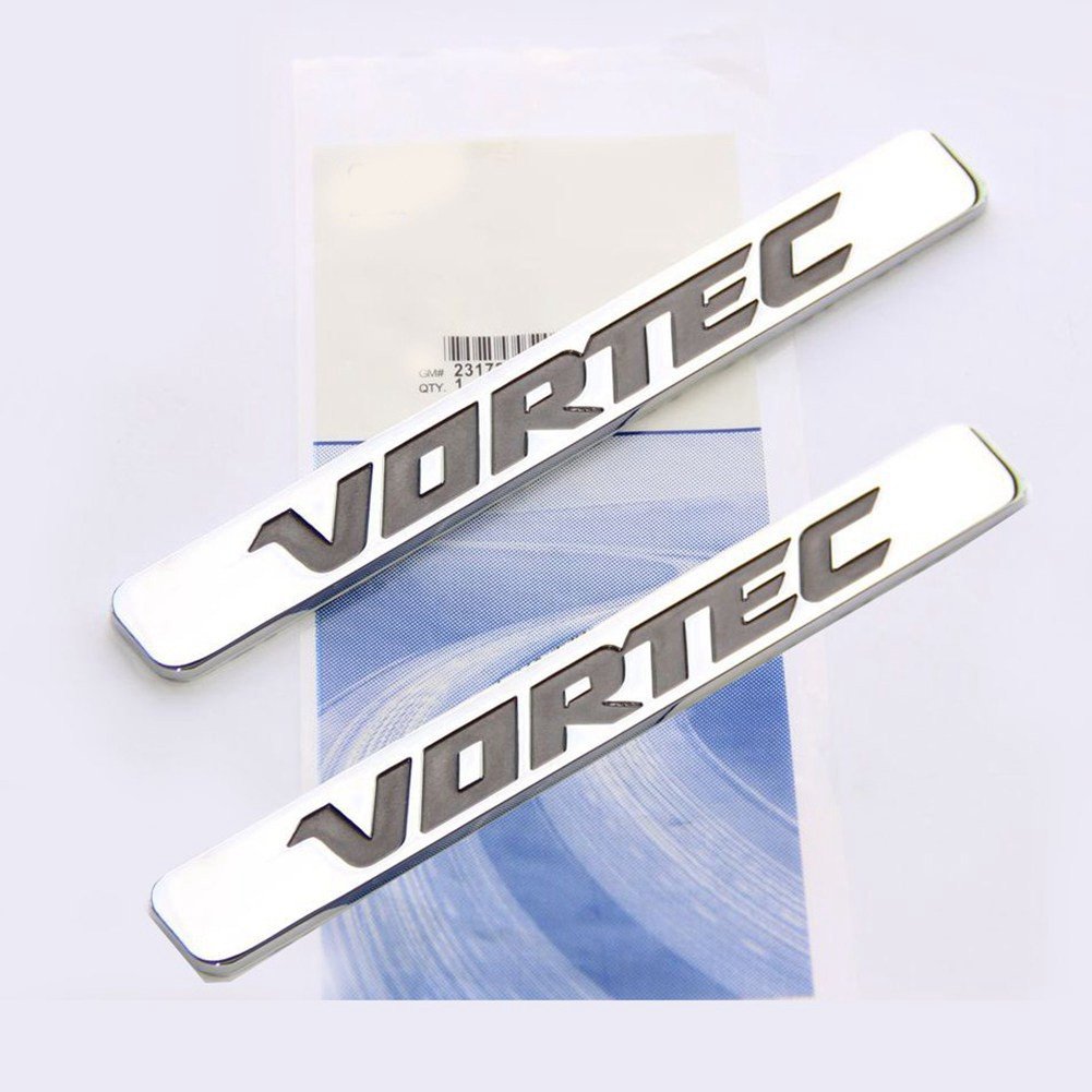 Yoaoo 2Pack Oem Vortec Emblems Badge Compatible With Silverado Truck 6.0 Liter 1500 2500Hd Badge Chrome