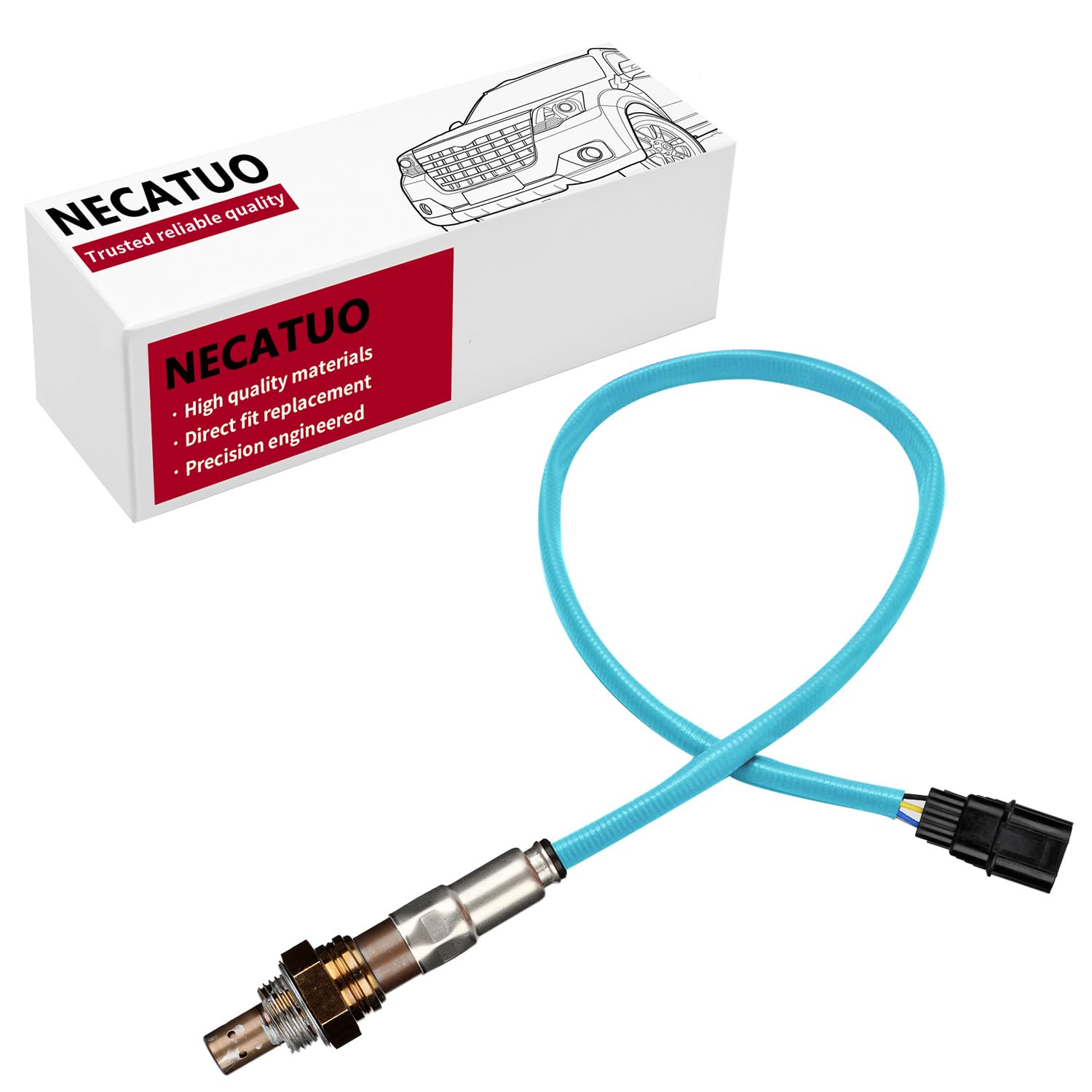 Necatuo 234-5053 Upstream O2 Oxygen Sensor Heated Air Fuel Ratio Compatible With Acura Mdx 3.7L Compatible With Honda Odyssey 3.