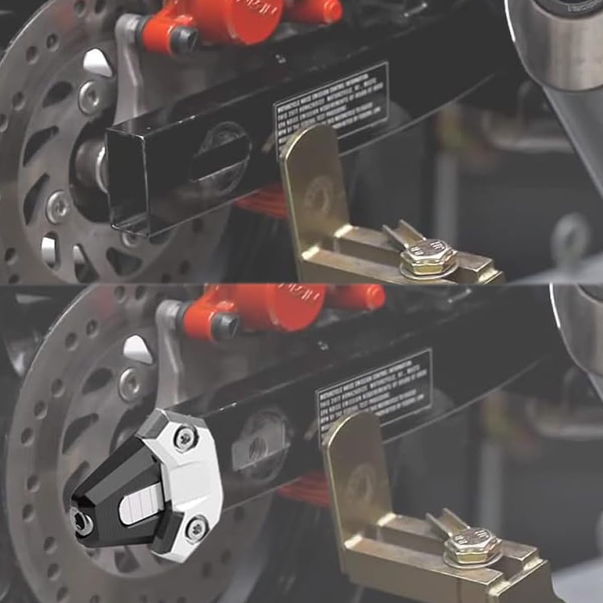 Canitu Black Chain Axle Adjuster Kit, Cnc Billet Aluminum Motorcycle Chain Adjusting Tool Rear Axle Swingarm Spool Chain Adjuster Tensioner Mods For Honda Grom'S 2014-2021