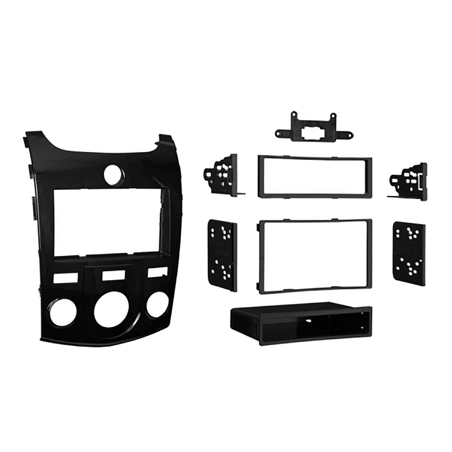 Metra 99-7338HG Kia Forte 2010-Up Installation Dash Kit for Double DIN/ISO Radios, Black