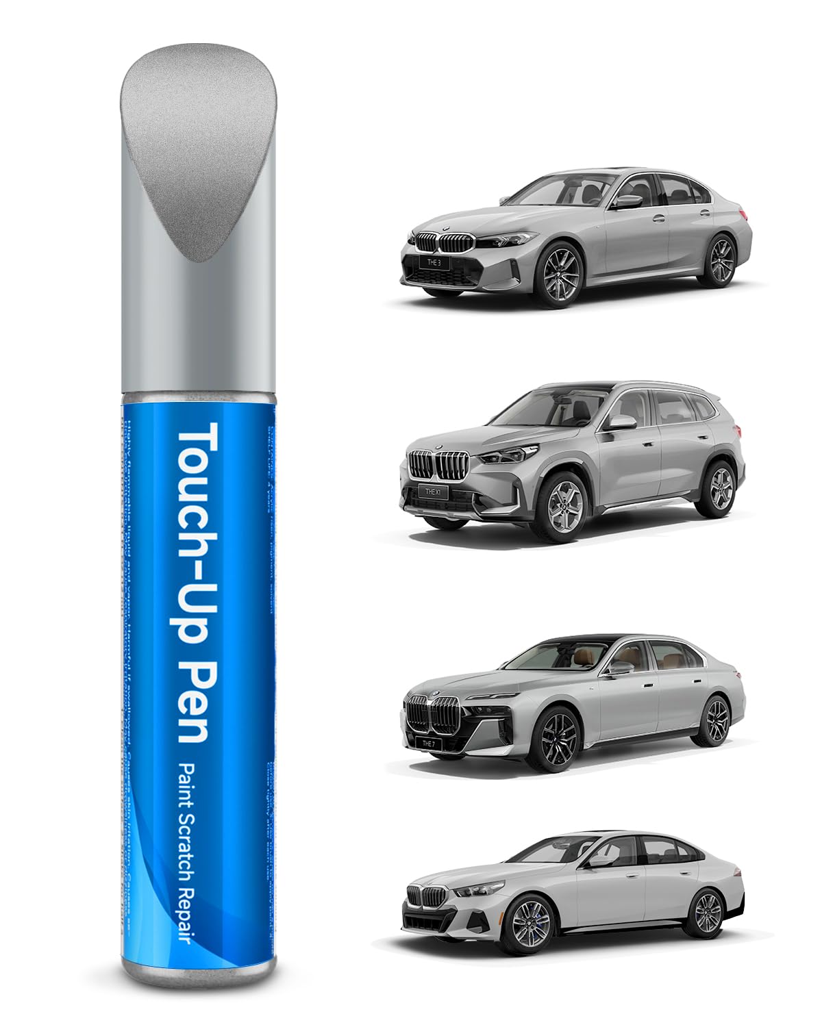 Teslaunch Touch Up Paint For Bmw, Glacier Silver Metallic(A83) Exact Match Touch Up Paint Car Scratch Repair (Glacier Silver Met