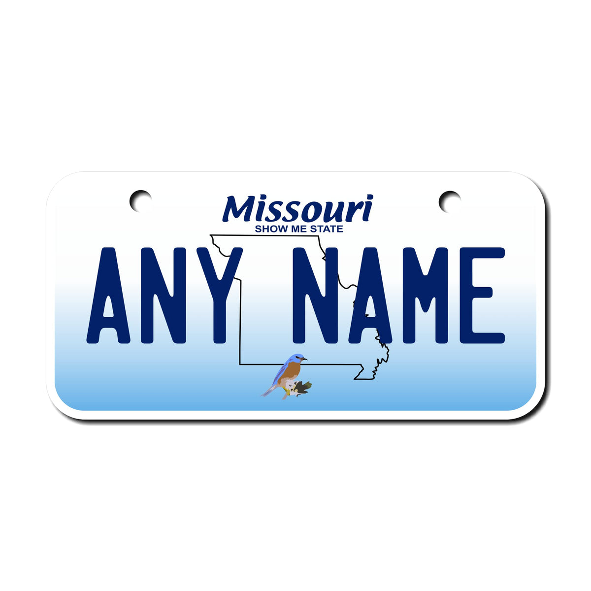 Teamlogo Personalized Missouri License Plate - Sizes For Kid 'S Bikes, Cars, Trucks, Cart, Key Rings Version 2 (3 X 6 Aluminum L