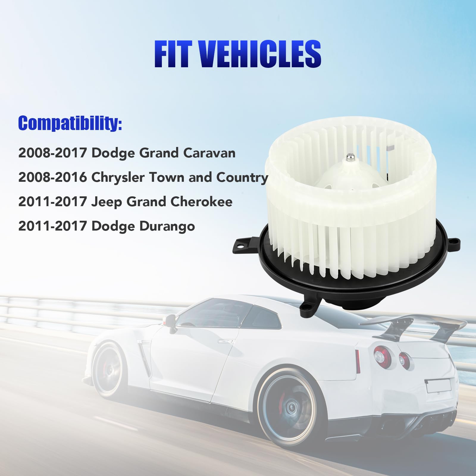 Ac Blower Motor With Fan Fits For Jeep Grand Cherokee Dodge Grand Caravan Durango Chrysler Town Country 2008 2009 2010 2011 2012