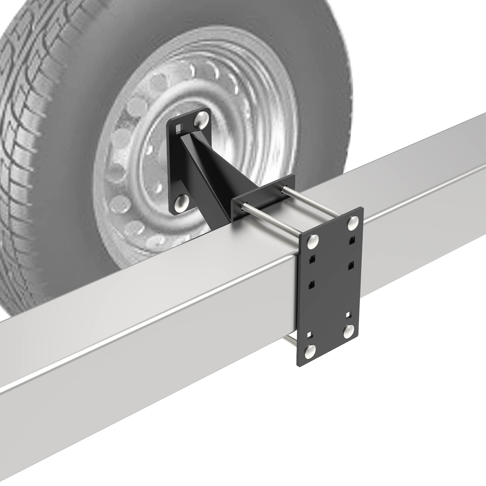 Spare Tire Carrier,Spare Tire Mount For Trailer,Heavy Duty Holds Up To 160 Lbs, Fits 4 & 5 & 6 Lugs Trailer Wheels On 4', 4.25',4.5'', 4.75'', 5'' And 5.5'' Bolt Patterns