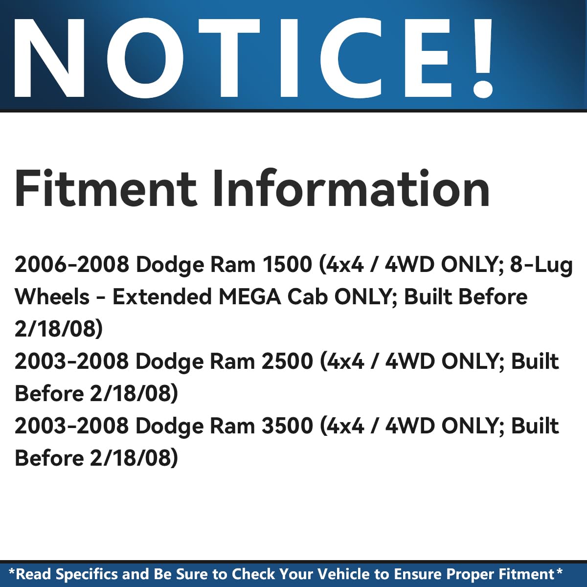 Detroit Axle - 4Wd Front 10Pc Suspension Kit For 03-08 Dodge Ram 2500 3500 Replacement 2003 2004 2005 2006 2007 2008, 4 Ball Joints 4 Tie Rods 2 Adjusting Sleeves