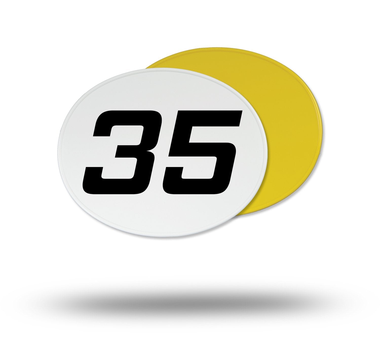 Maier Usa Vintage Oval Mx Number Plate - White - 509921
