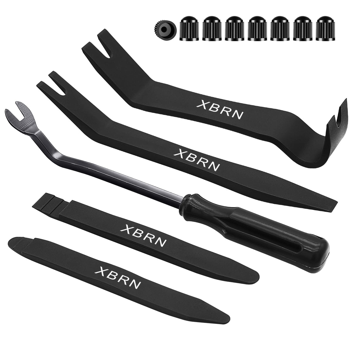 Xbrn Auto Trim Removal Tool Kit,13 Pcs Car Panel Door Window Tools Kit,Auto Clip Fastener Remover Pry Tool Set-Black