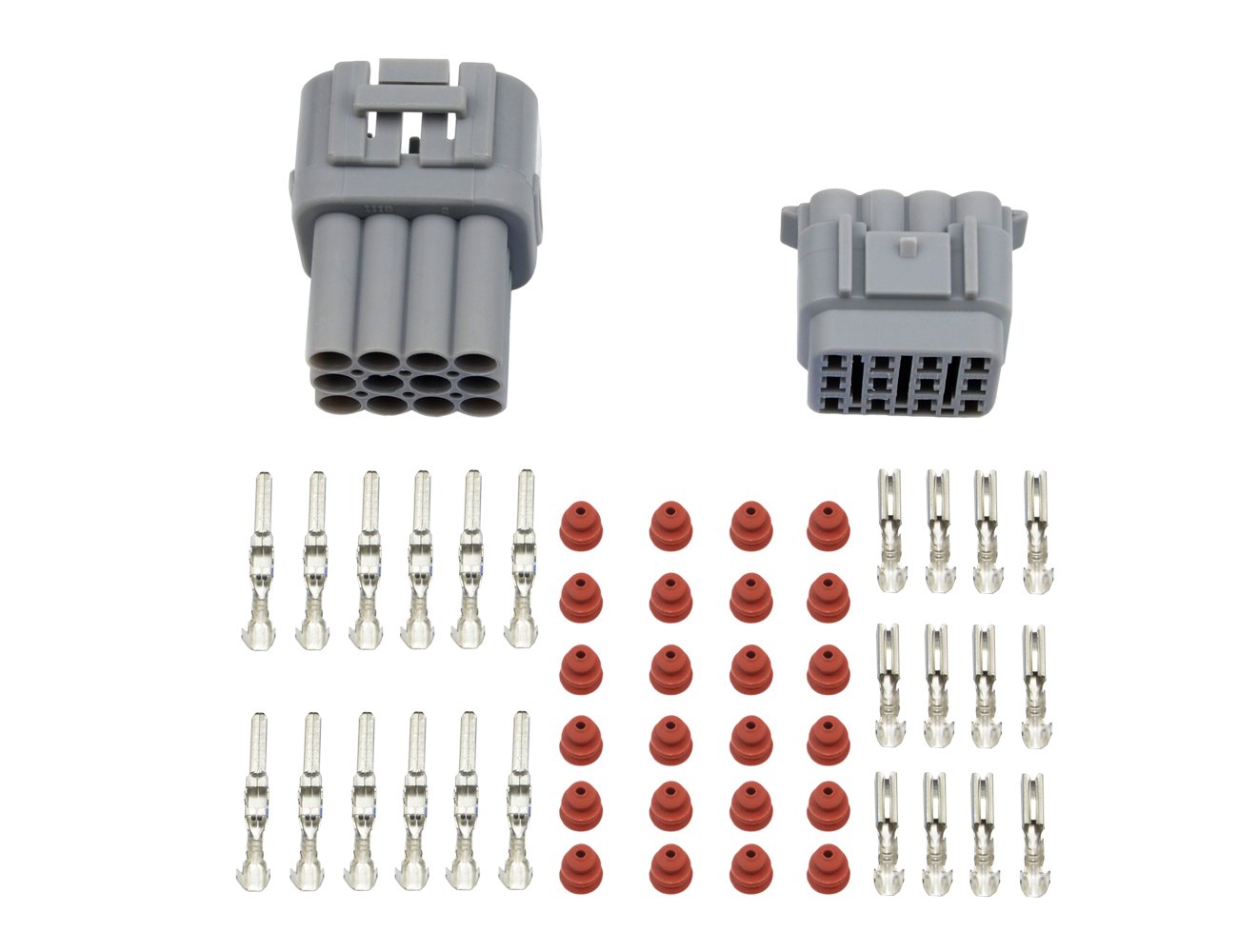 Wmycongcong 10 Kits Waterproof Electrical Wire Cable 12 Pin Way Connector Plug, Fits 2.2Mm Terminals Wire(10 Kit)