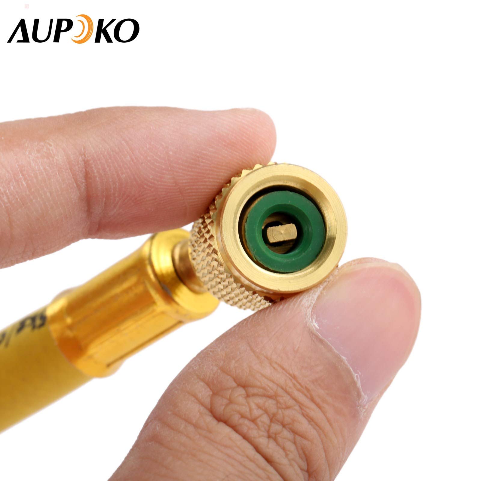 R134A R410A R22 R12 Charging Hoses And Ball Valve Set, 3 Pcs Color Coded Hoses/W Ball Valve 1/4 Sae Thread (7 Long) For Ac Hvac Maintenance Kit And Air Condition Refrigeration Charging Tools